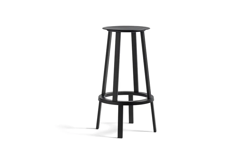 Revolver Bar Stool High H76 Black