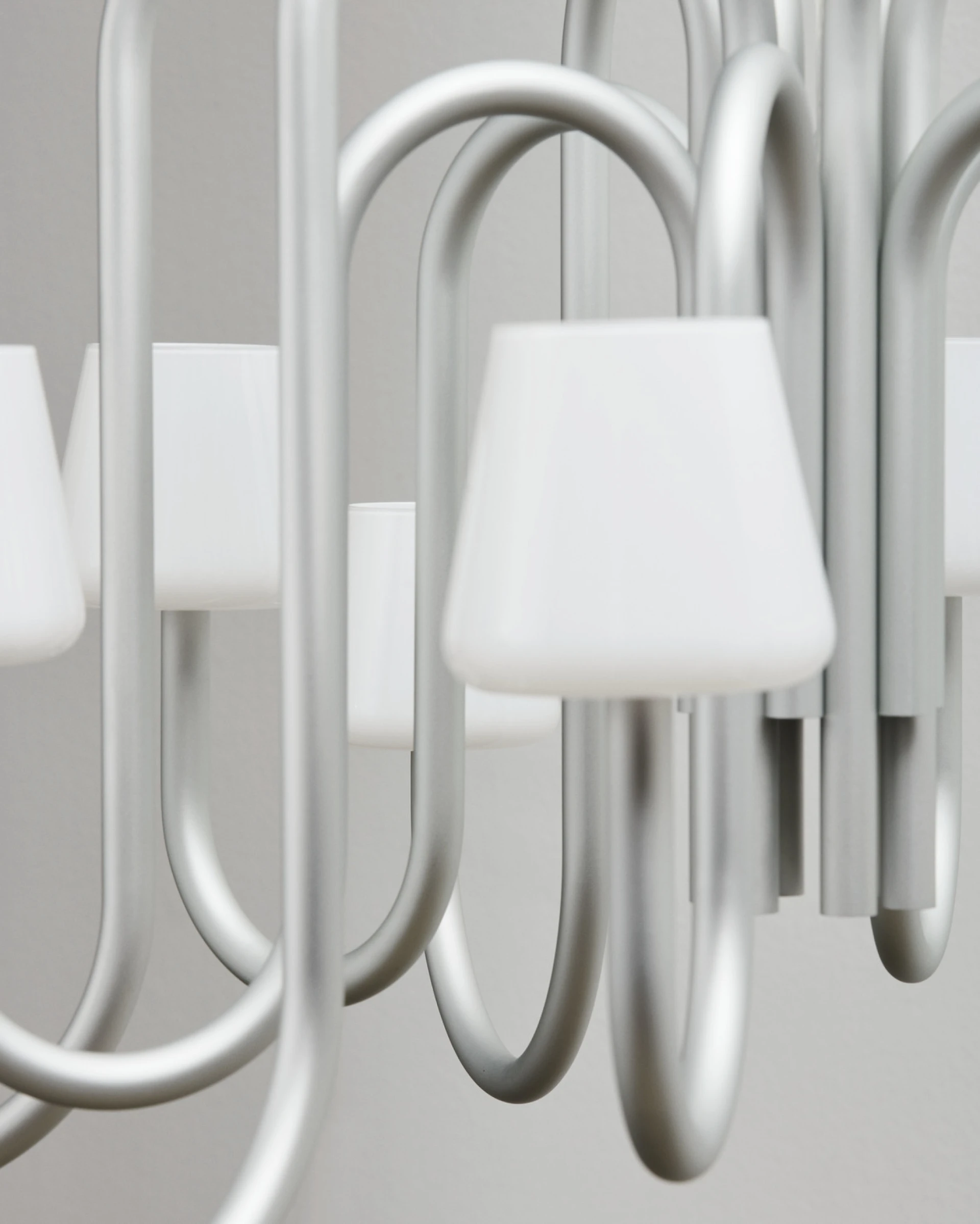 Apollo Chandelier 1065 White opal glass