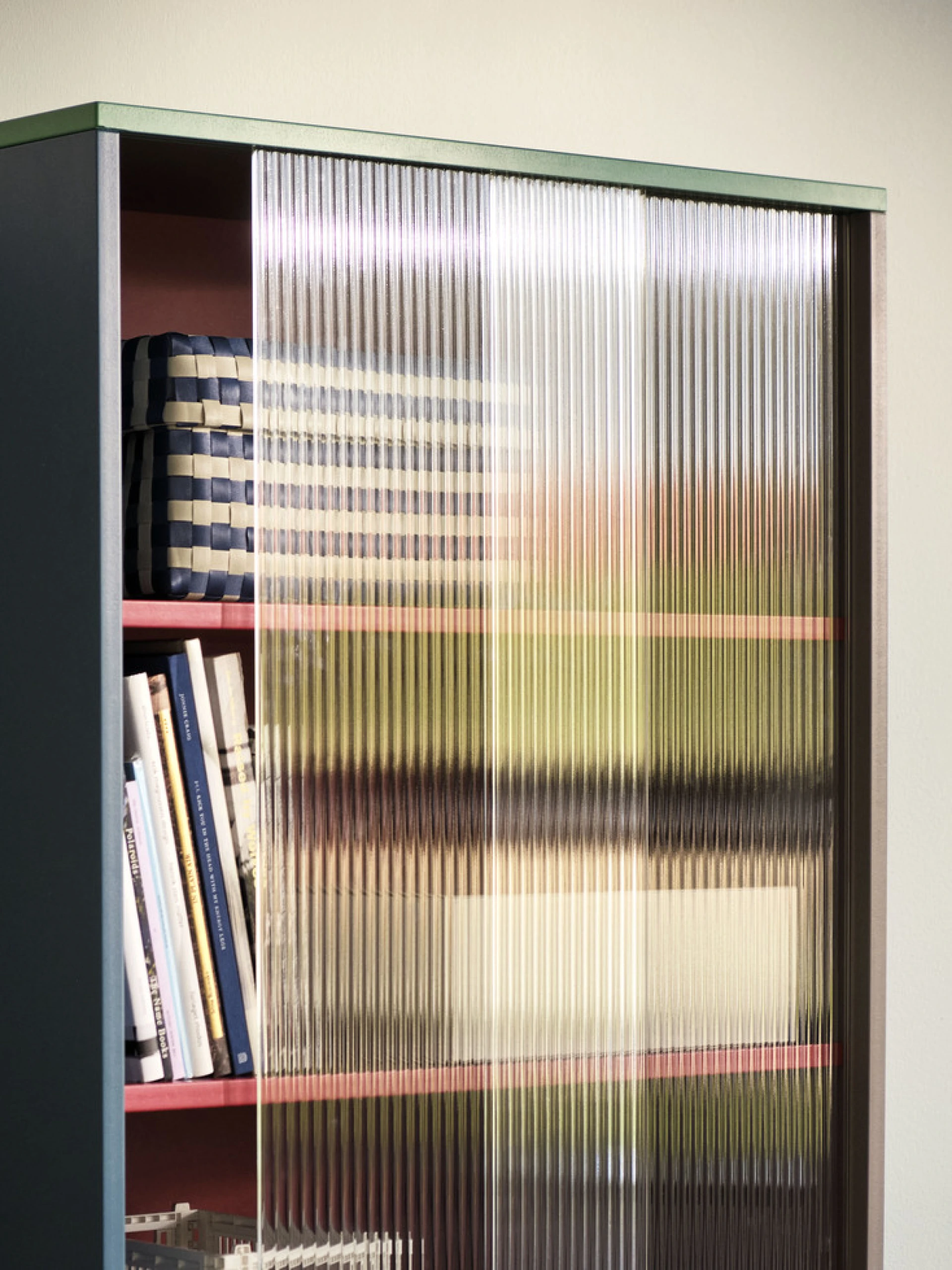 Colour Cabinet Tall Multi w. Glass doors