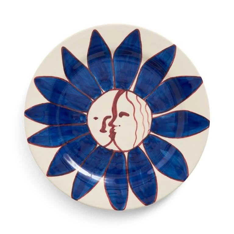 La Pittura Plate Ø28,5 Deep blue flower