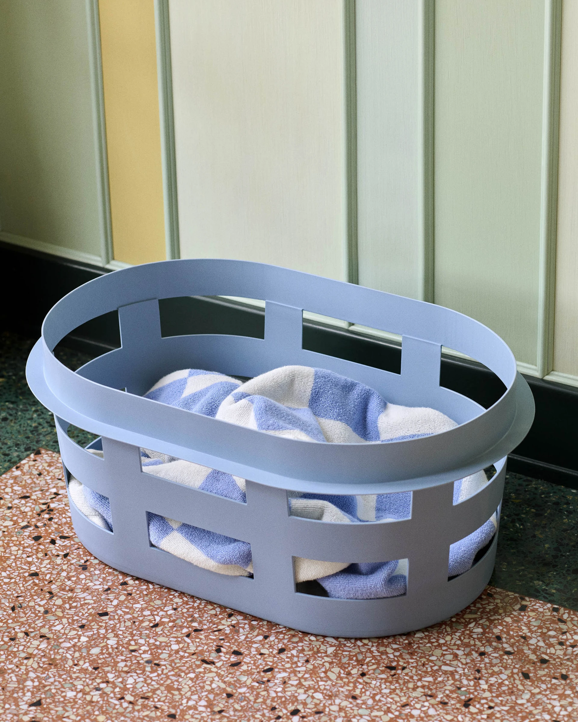 Check Bath Towel Sky blue
