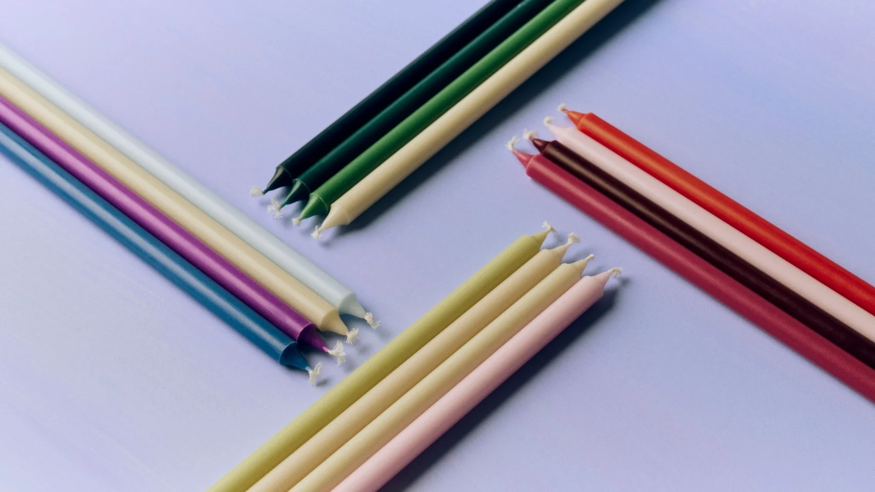 Slim Candle Set of 4 Pastels