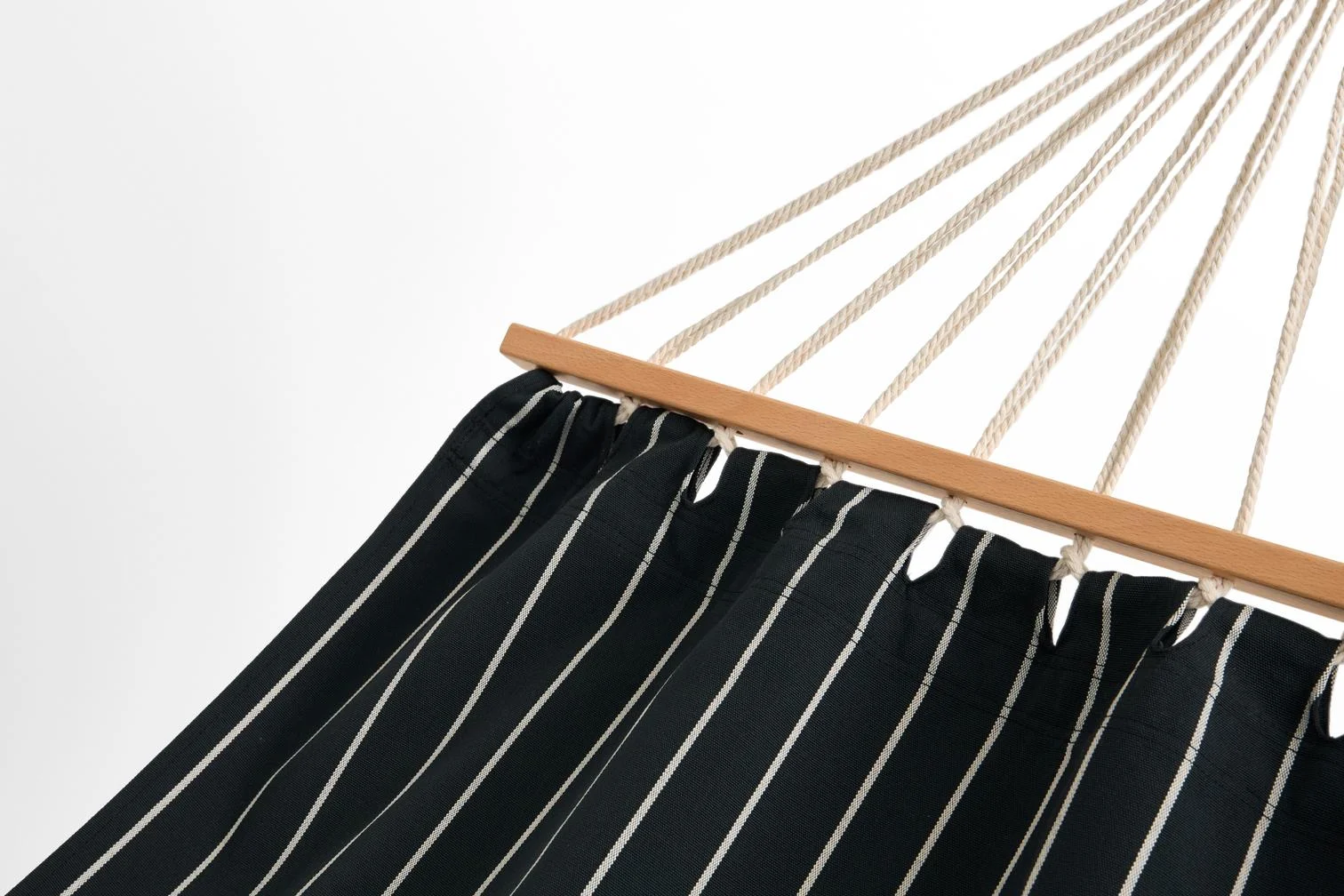 Outdoor Market Hammock Black beige stripe