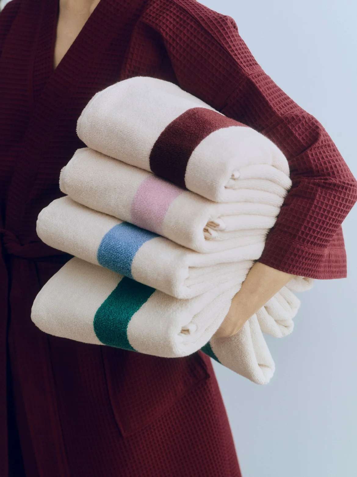 Stripe Bath Towel Cool pink