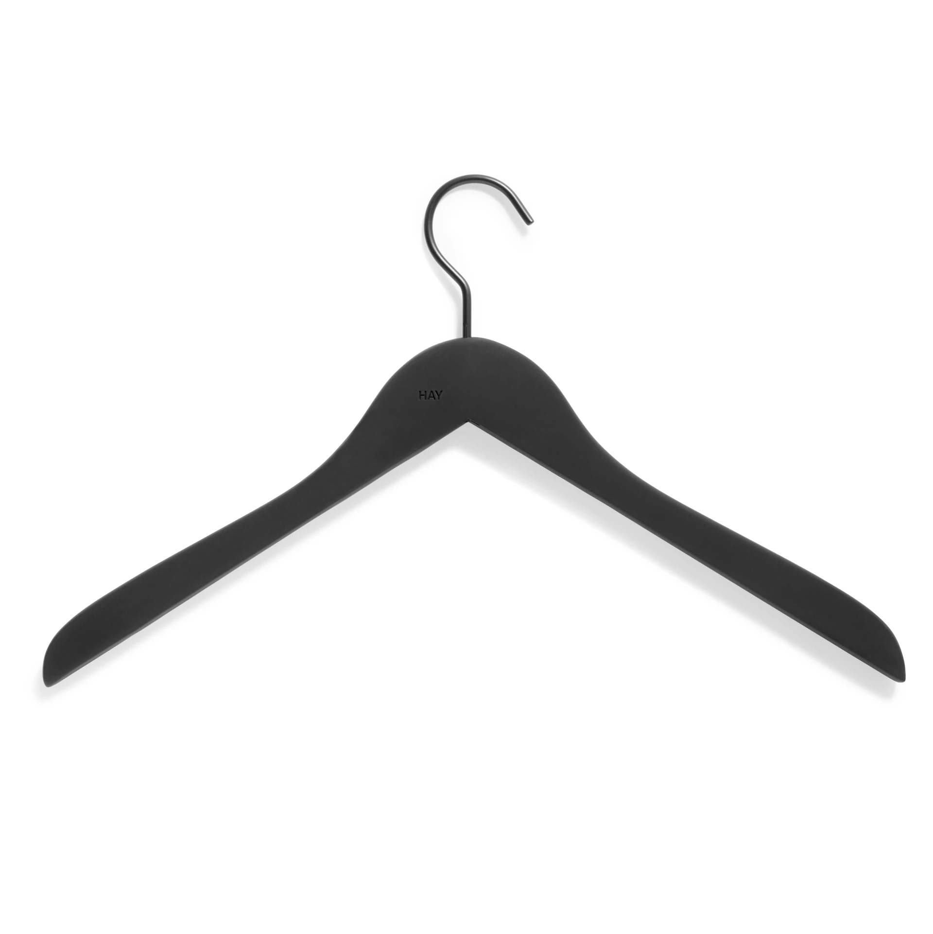 Soft Coat Hanger Set of 4 Slim Black