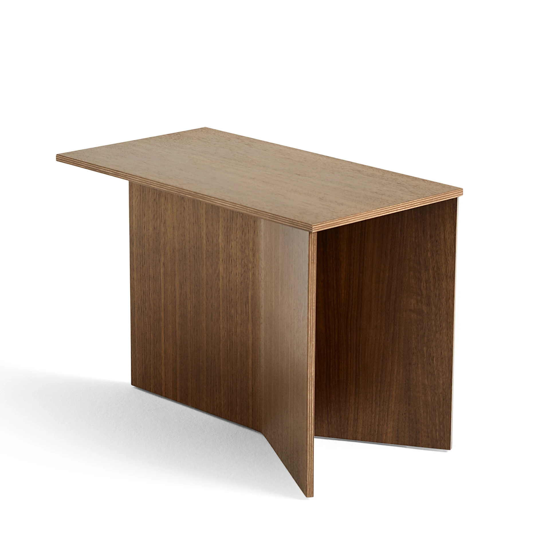 Slit Table Wood Oblong Walnut