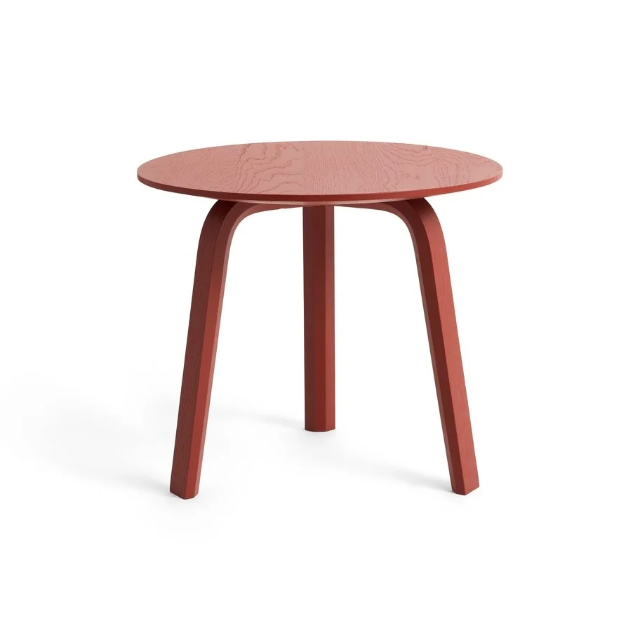 Bella Coffee Table D45 x H39 Tile red water-based lacquered solid oak