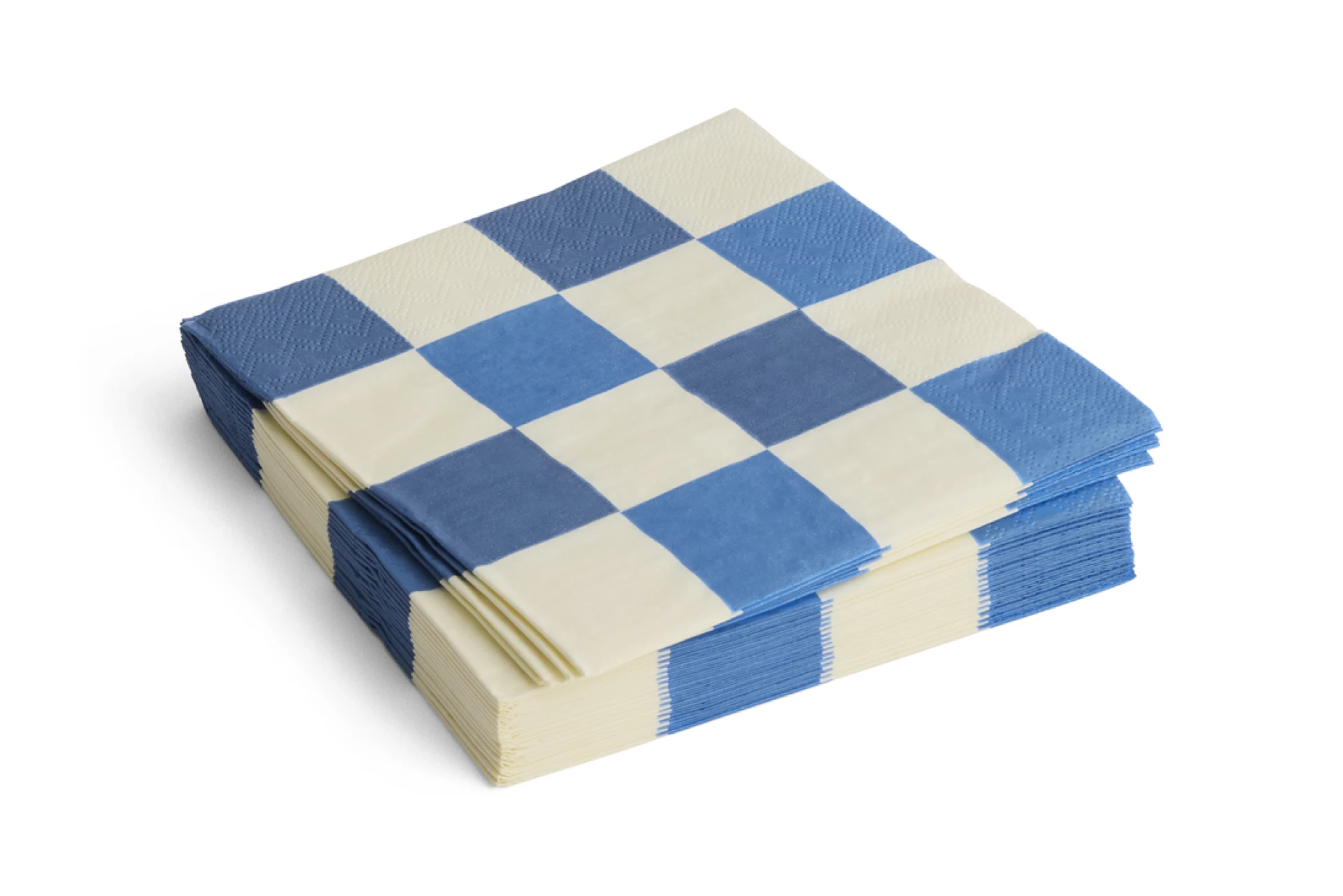 Pattern Napkins Set of 20 Dinner Off-white and blues M check