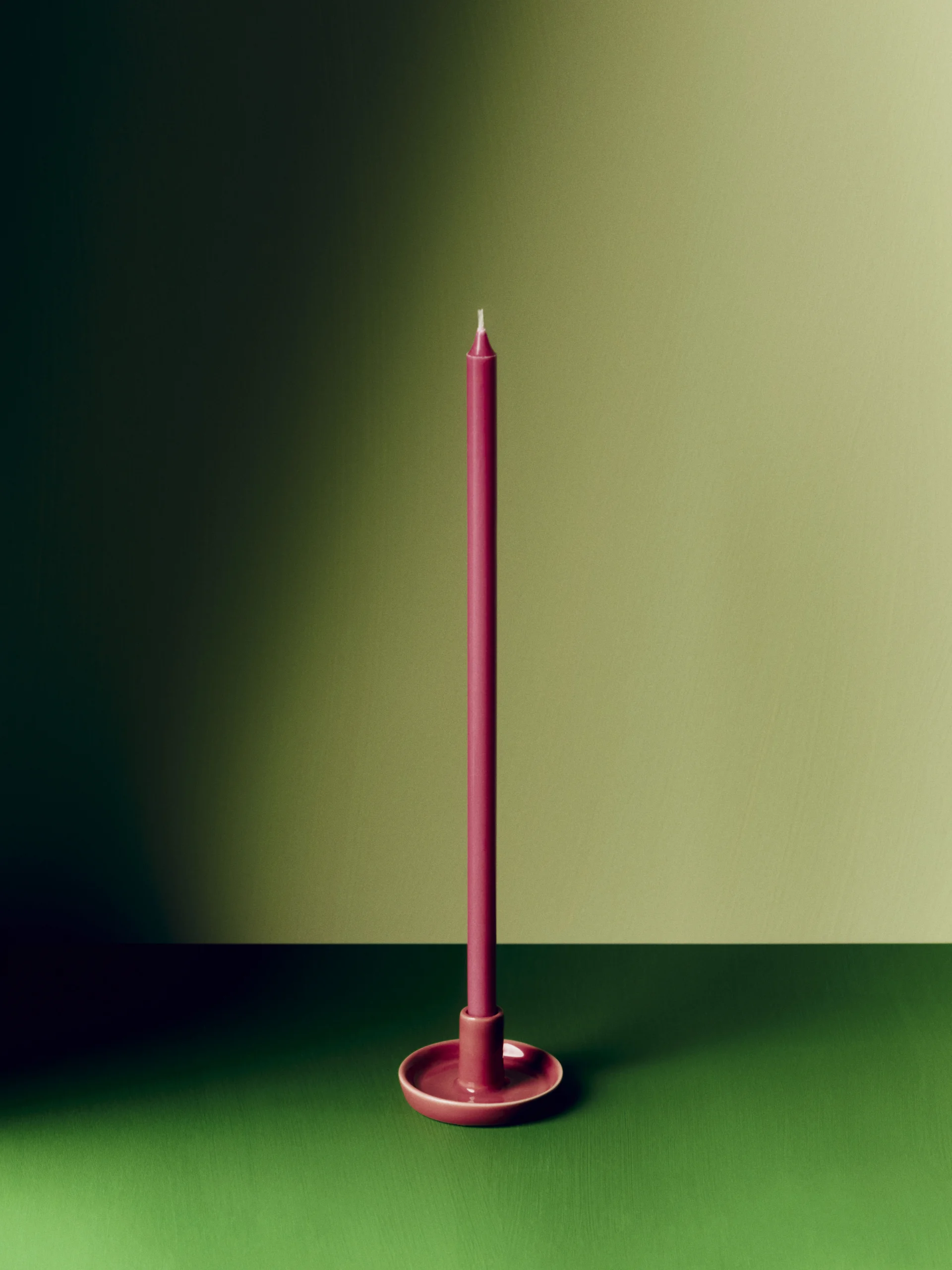 Disc Candleholder X-Small Slim Lime white