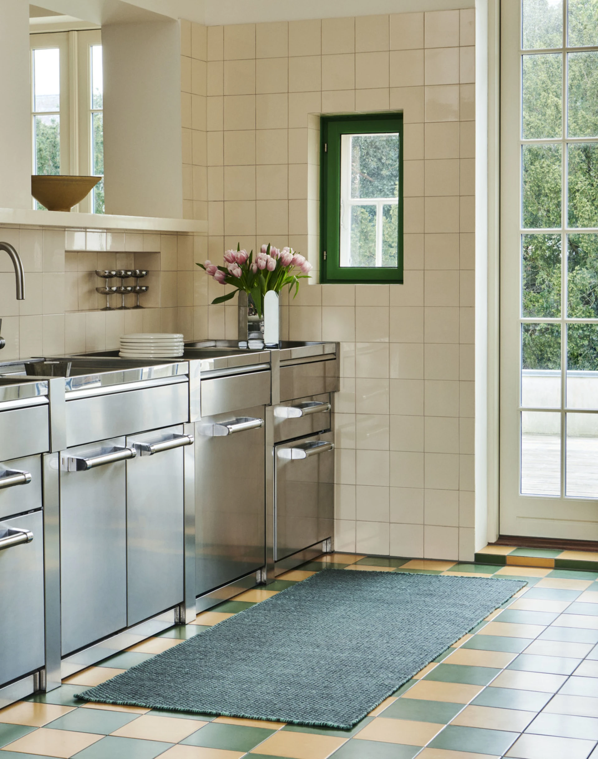 Moiré Runner L200 x W80 Emerald green