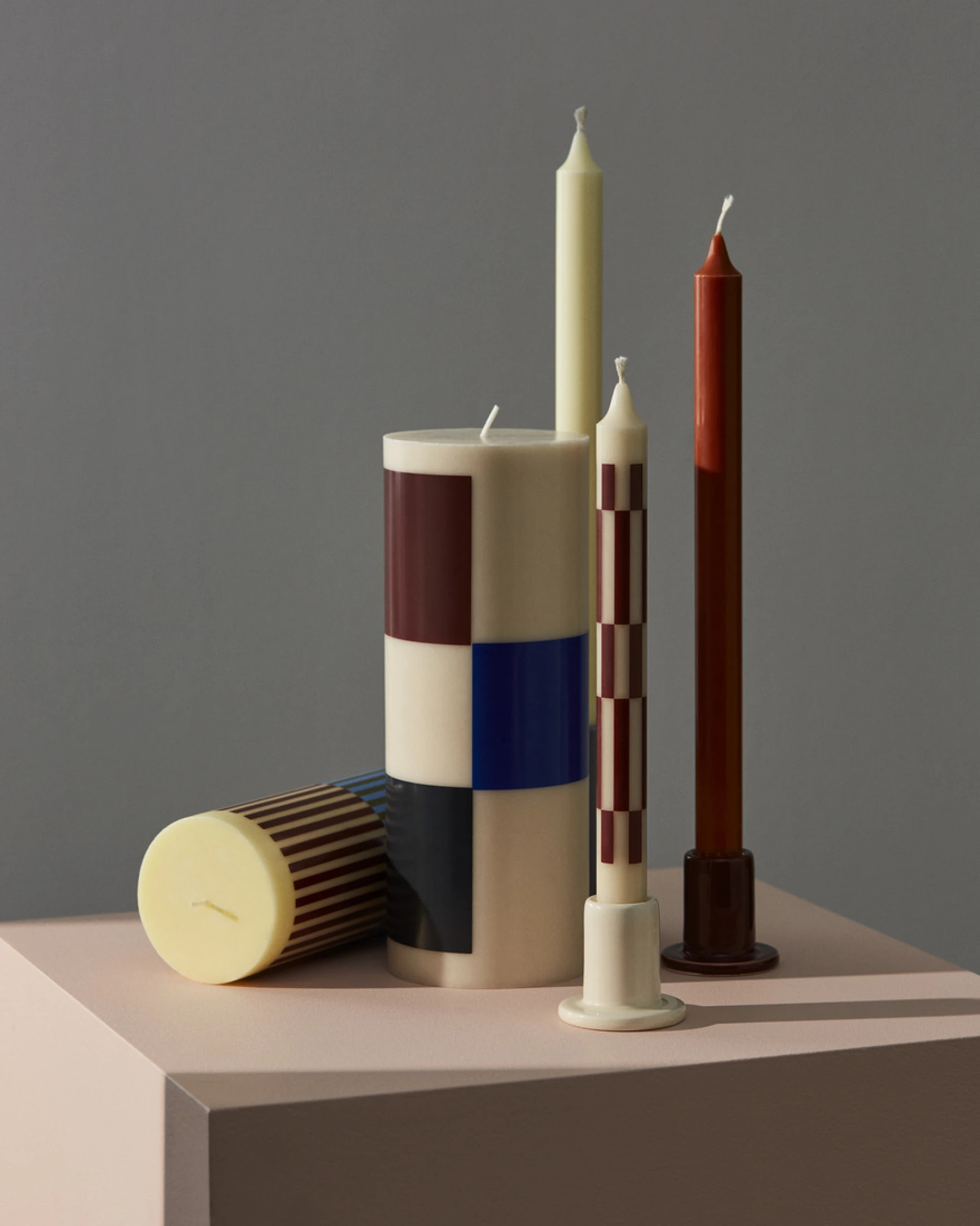 Tube Candleholder Off-white