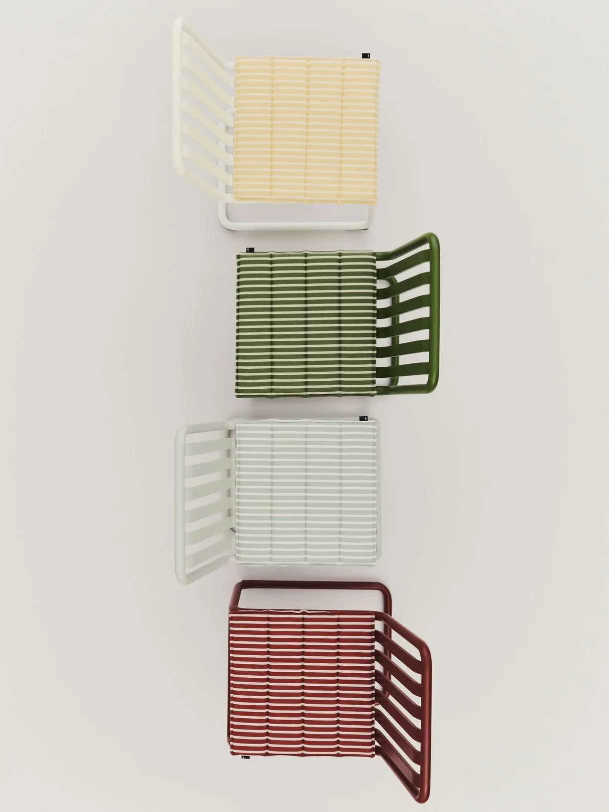 Terrazza Seat Cushion 40 x 40 Yellow bold stripe