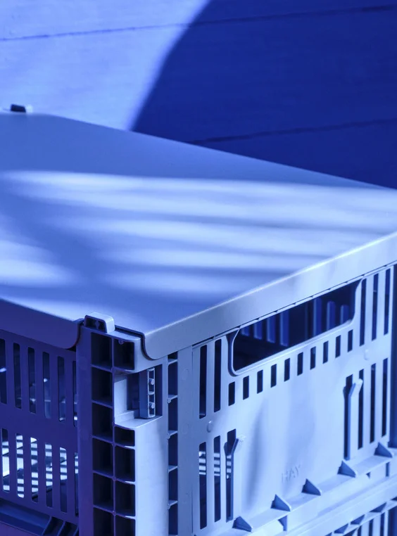 HAY Colour Crate Lid Metal Medium Electric blue