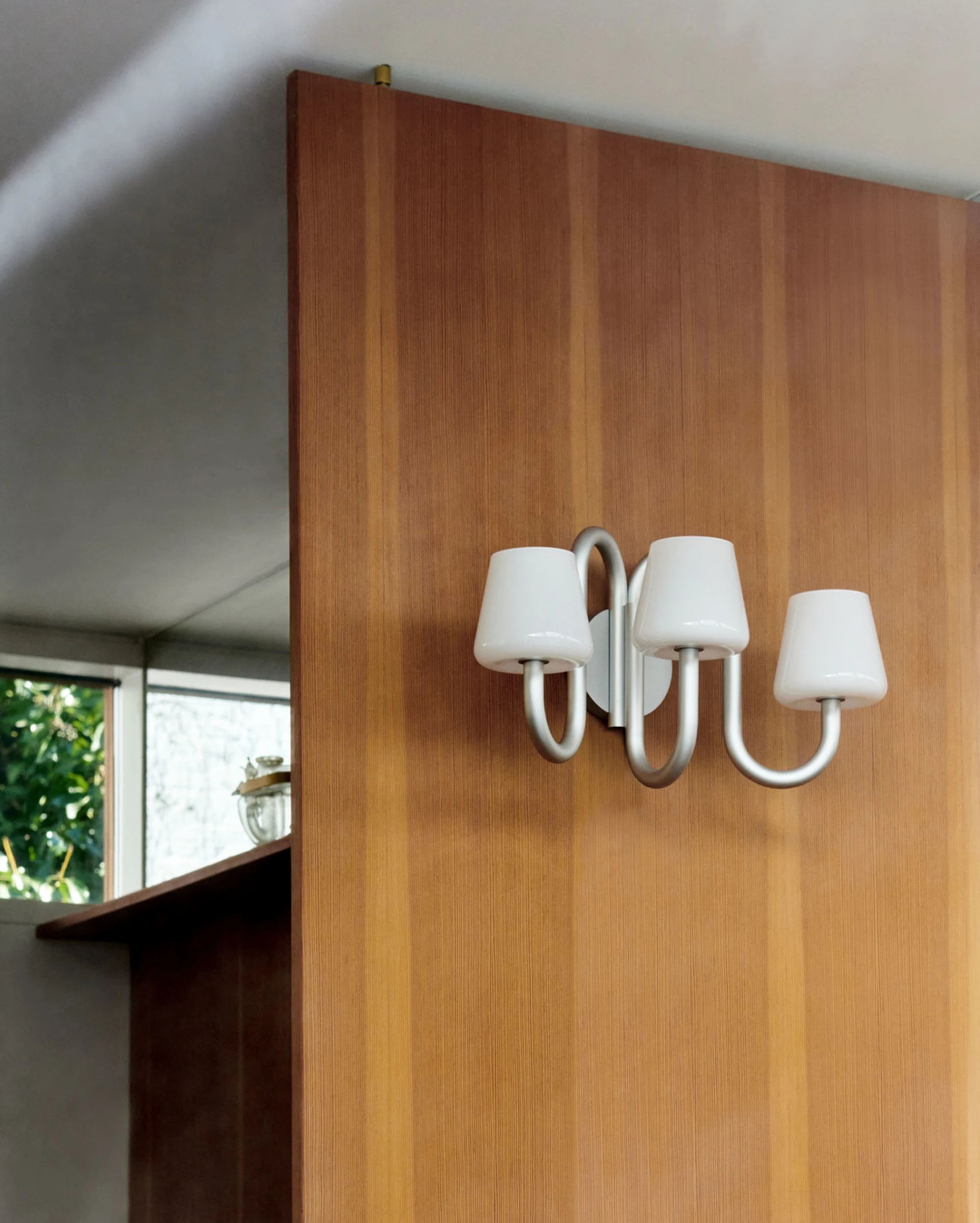 Apollo Wall Sconce White opal glass
