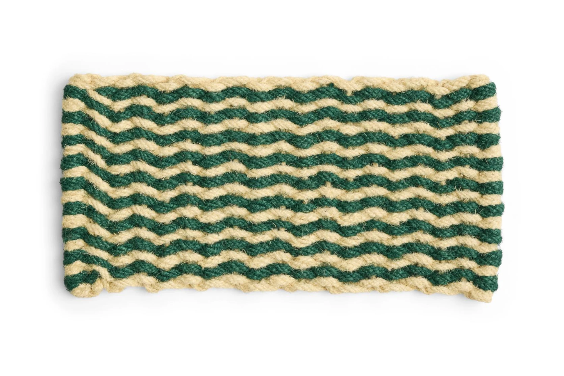 Coco Door Mat Stripe Wave Dark green, white