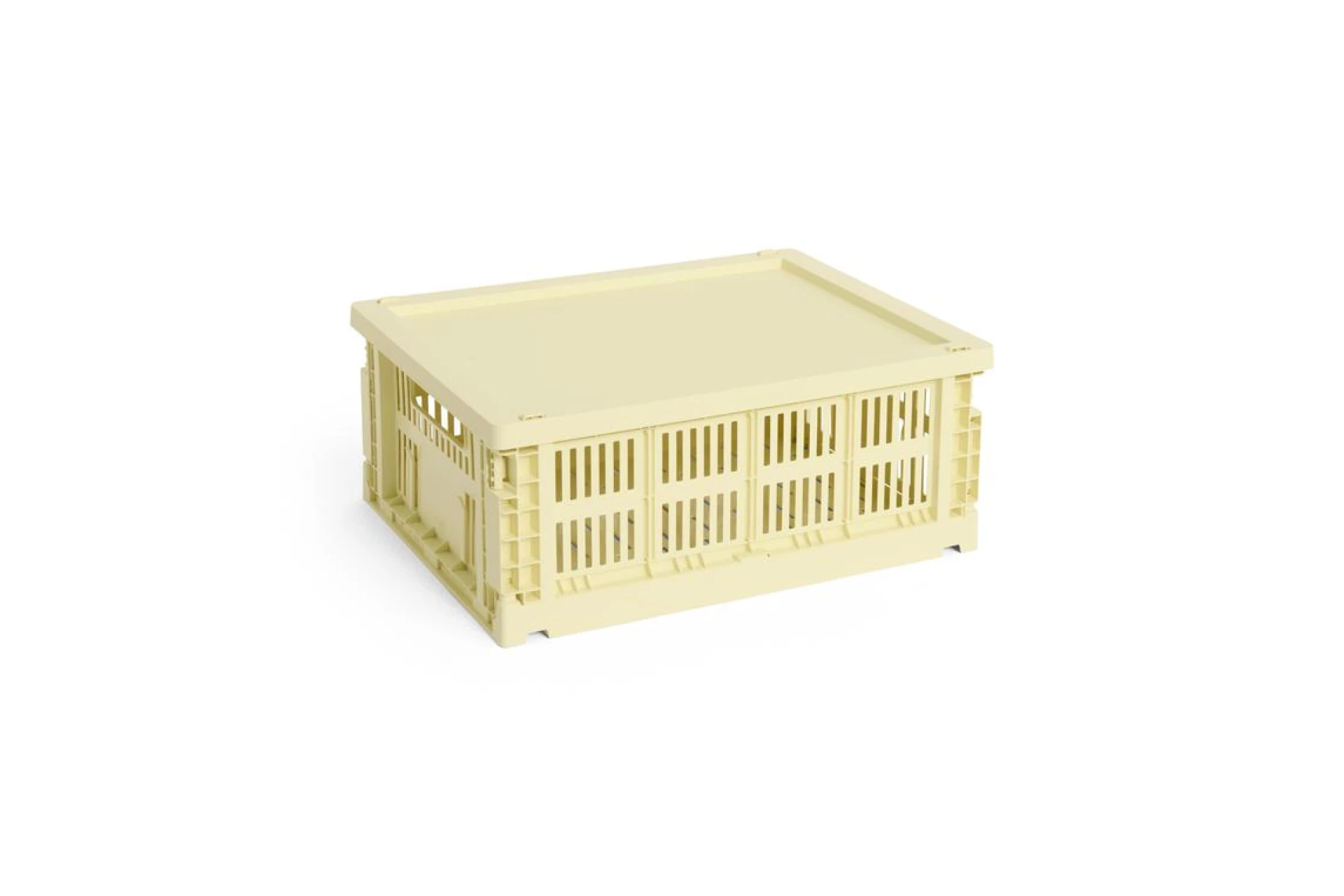HAY Colour Crate Lid Plastic Medium Light yellow