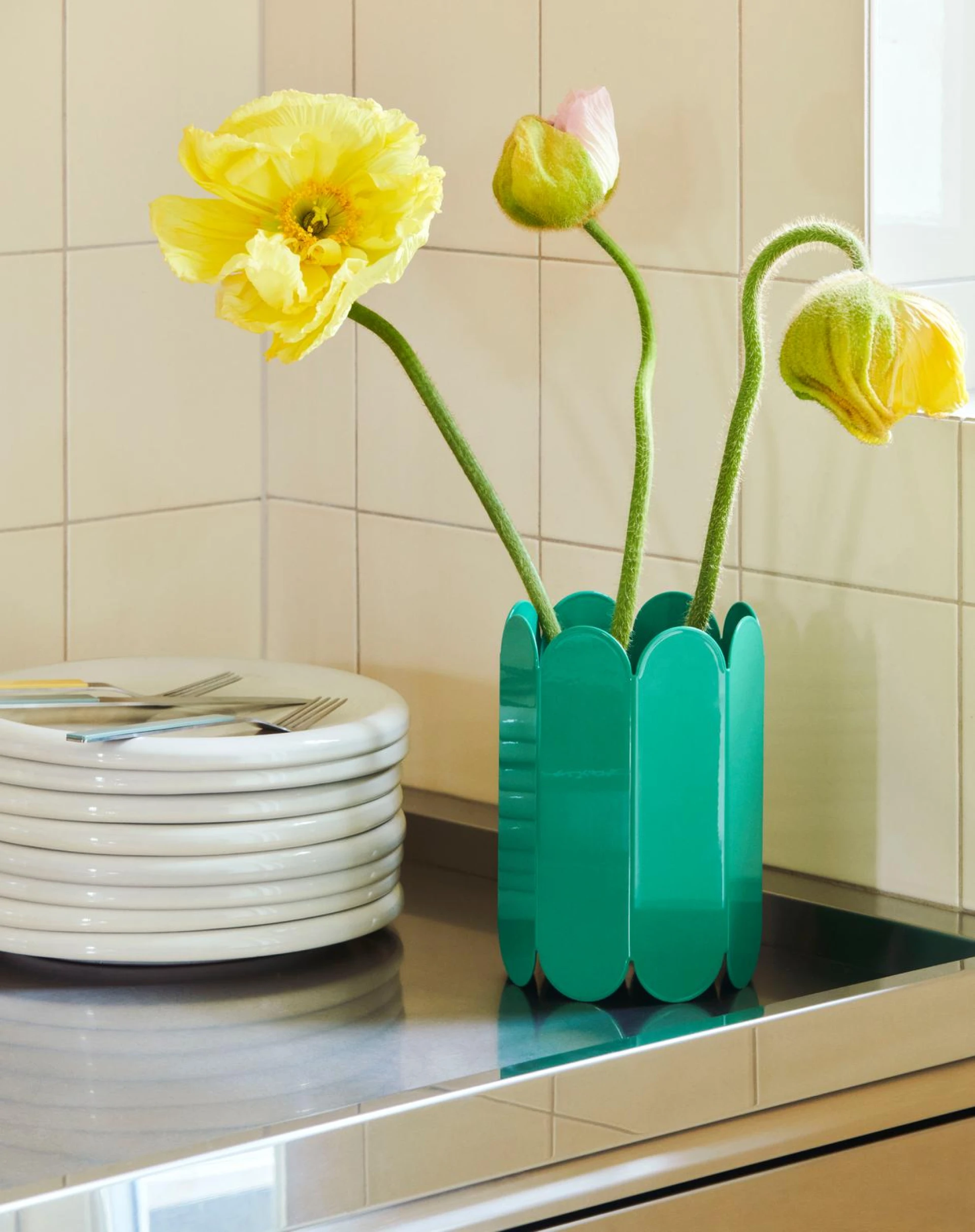 Arcs Vase Small Green