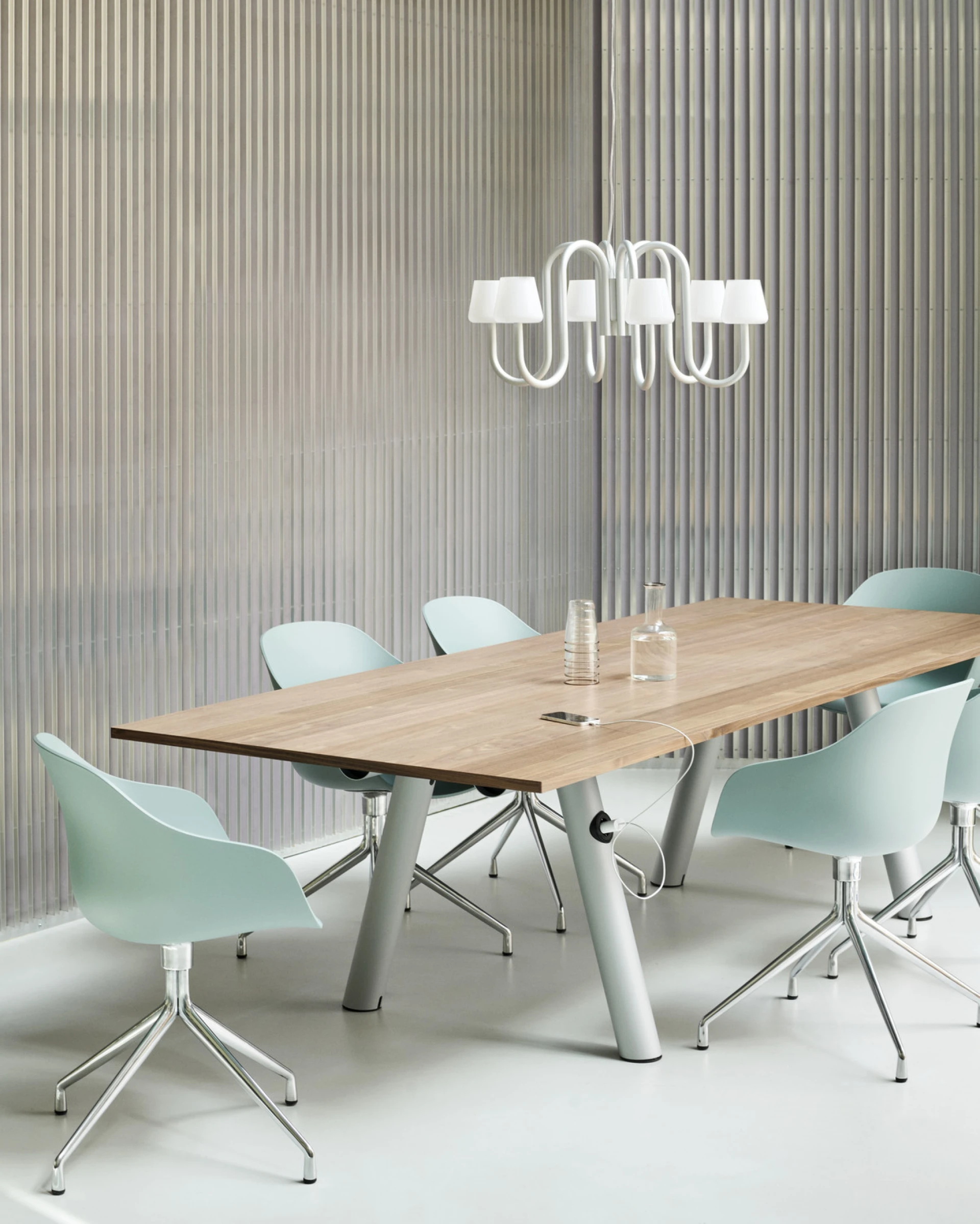 Apollo Chandelier 745 White opal glass