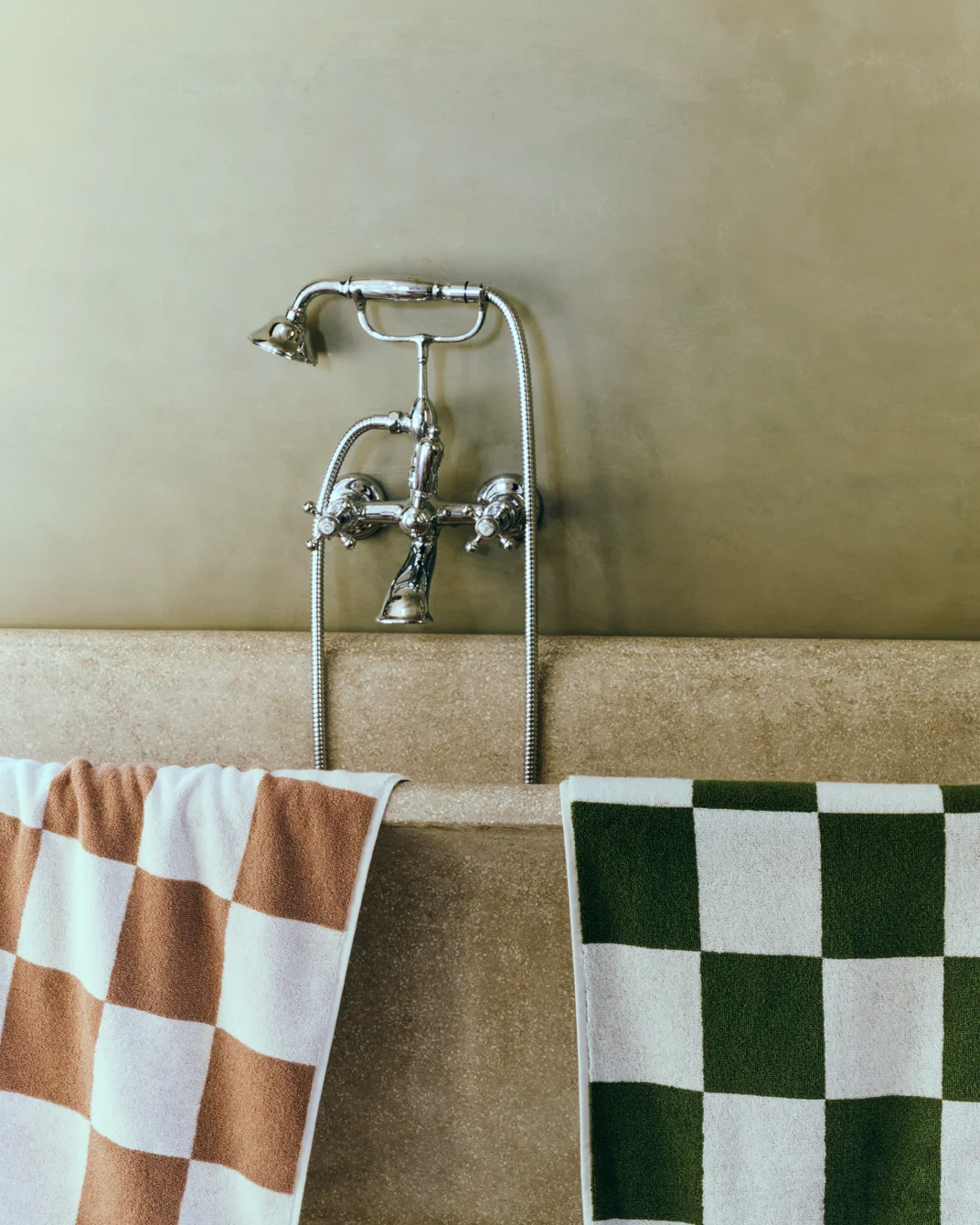 Check Bath Towel Cappuccino