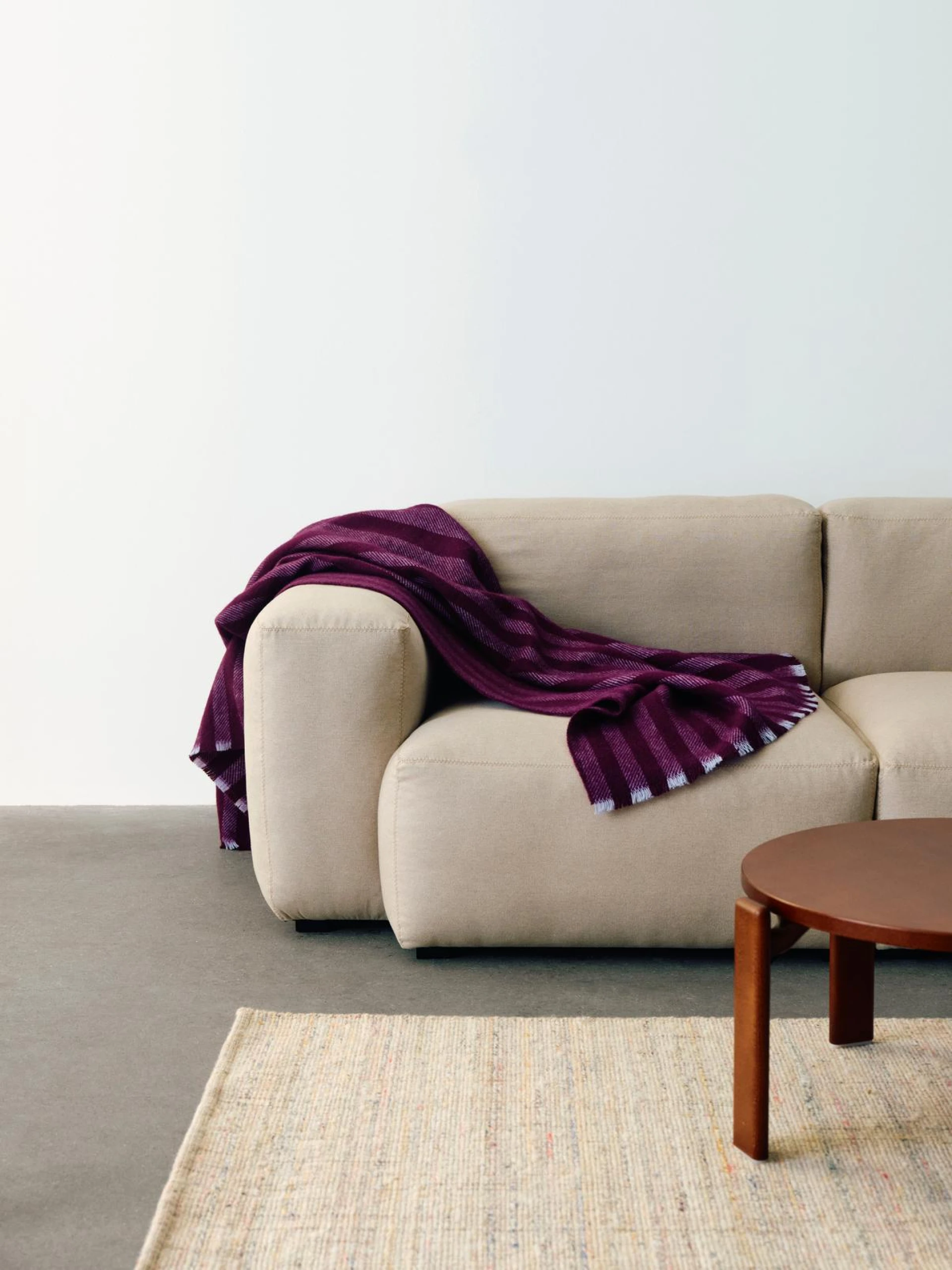 Duo Throw W130 x L180 Plum