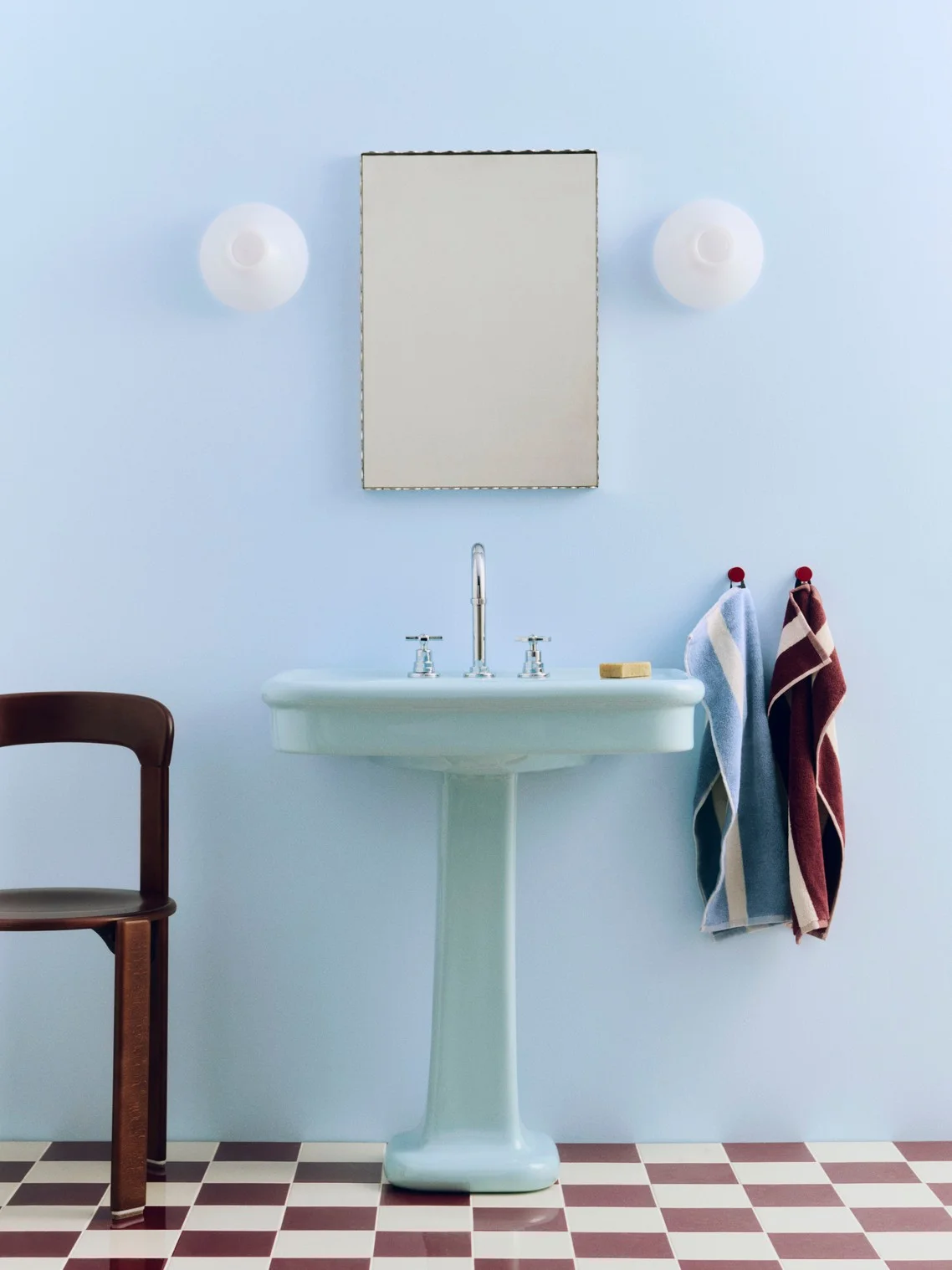 Stripe Hand Towel Dusty blue