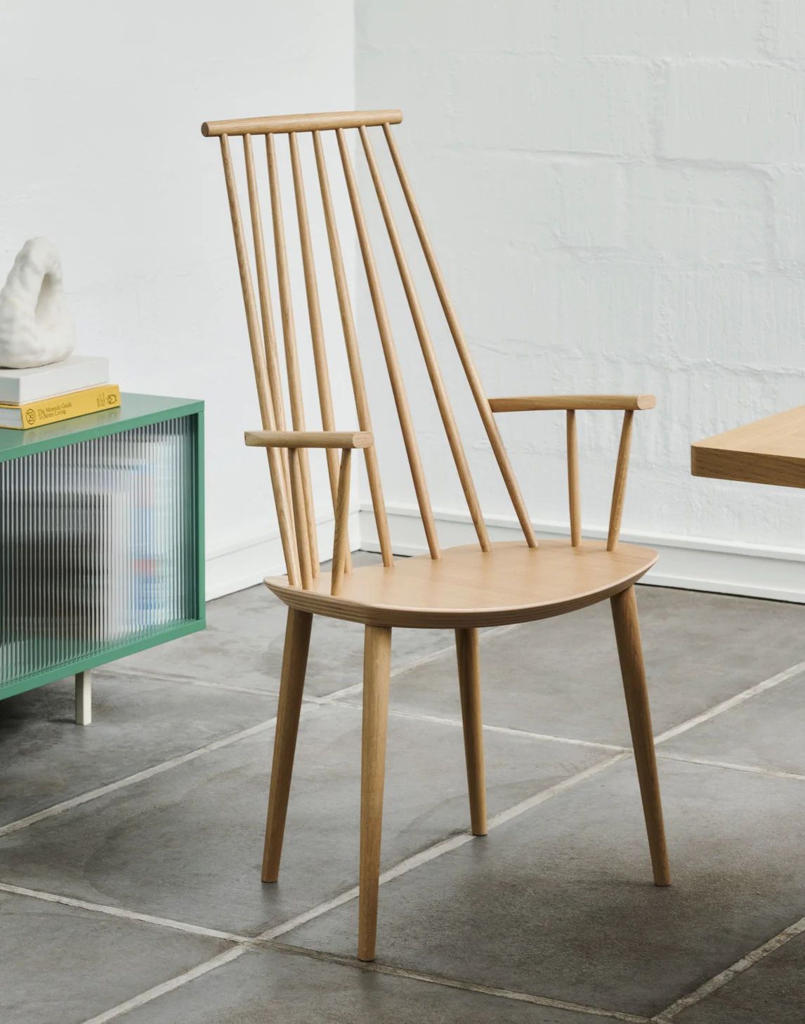 J110 Chair Beech Slate blue