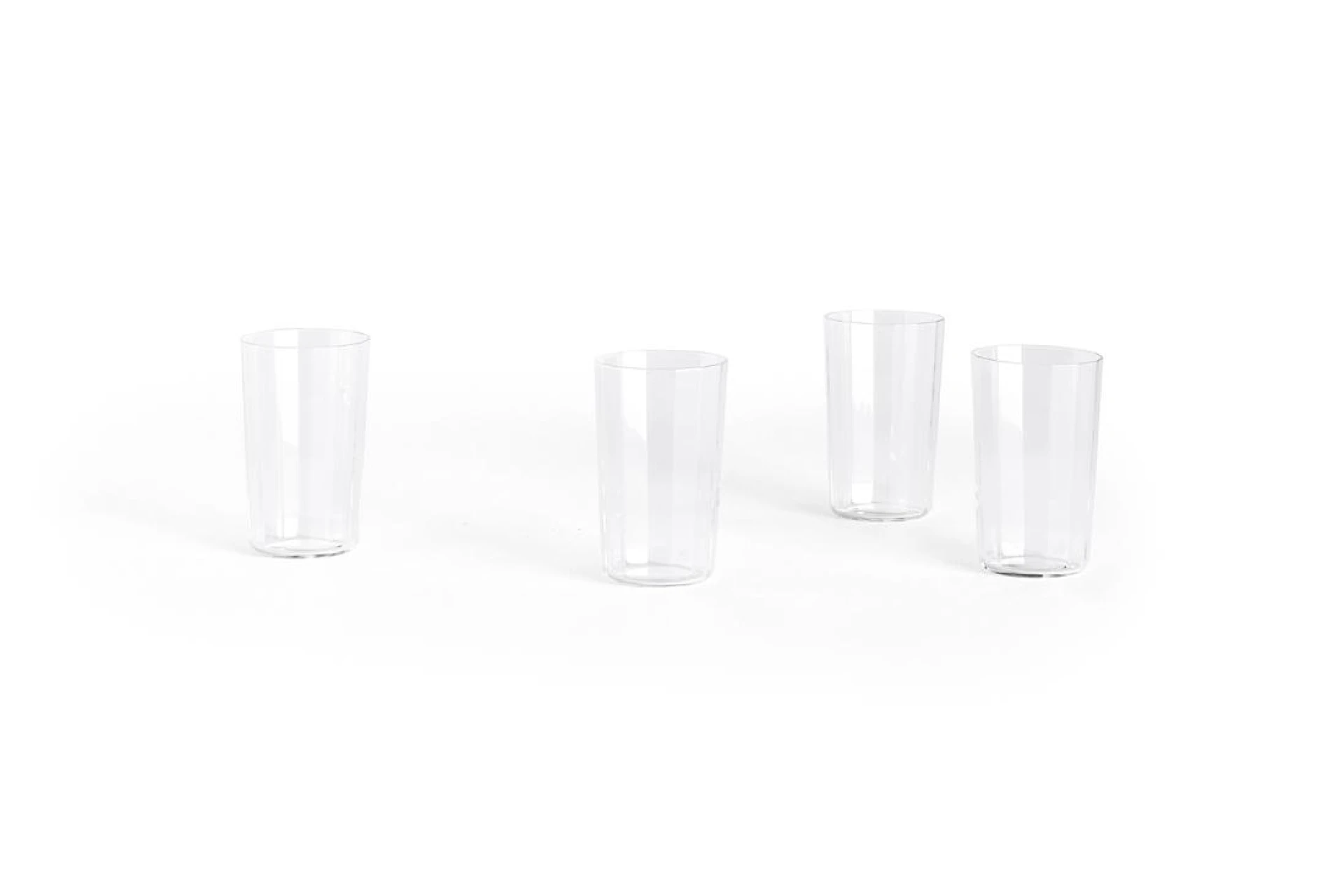 Angle Glass Set of 4 Medium H10 Clear
