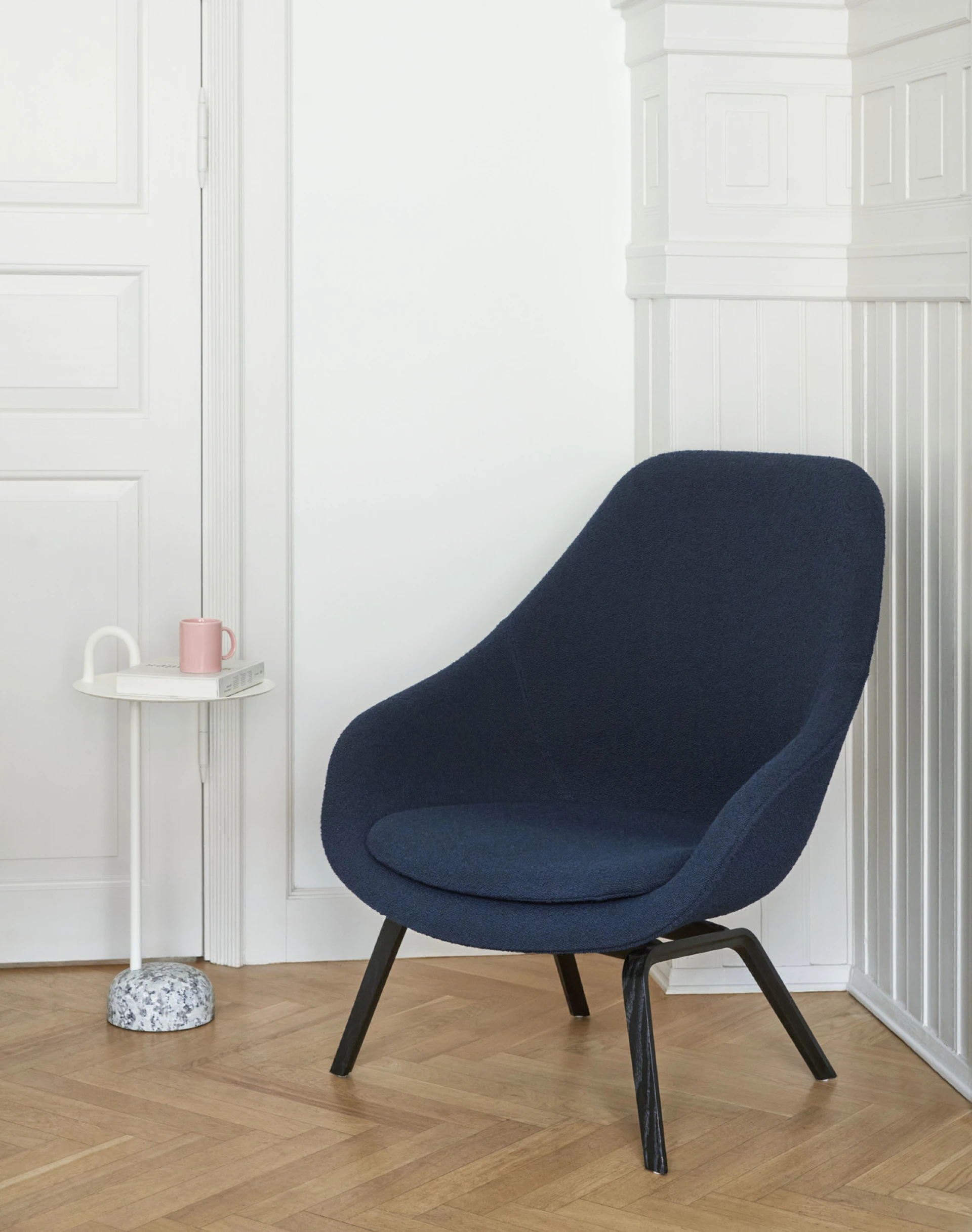 Bowler Side Table Cream white