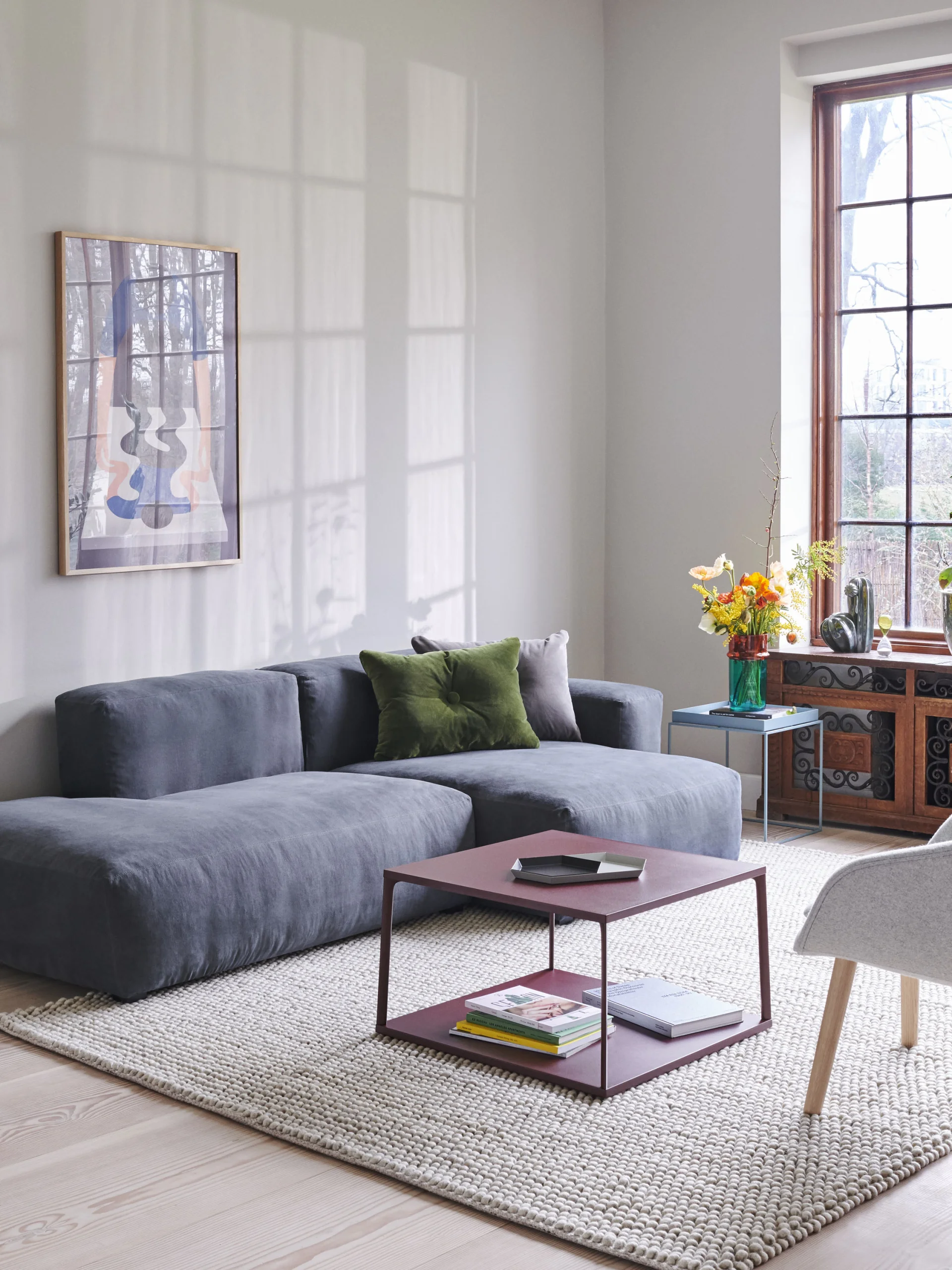 Peas 170 x 240 Soft grey