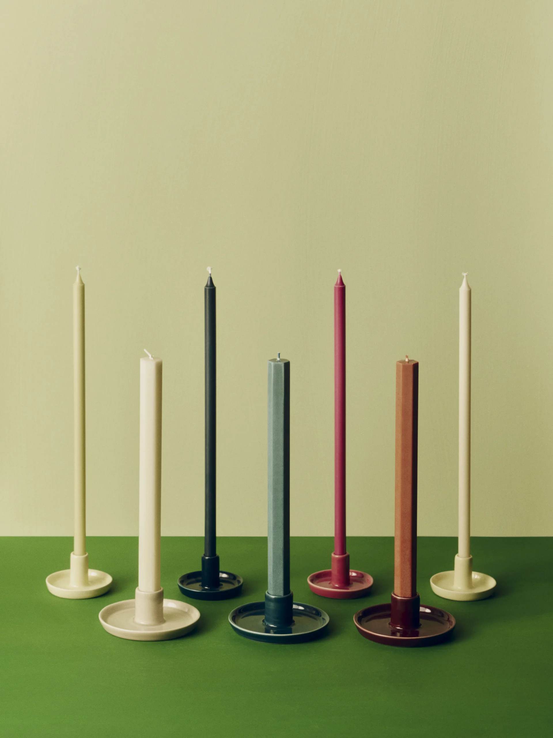 Disc Candleholder Small Dark teal