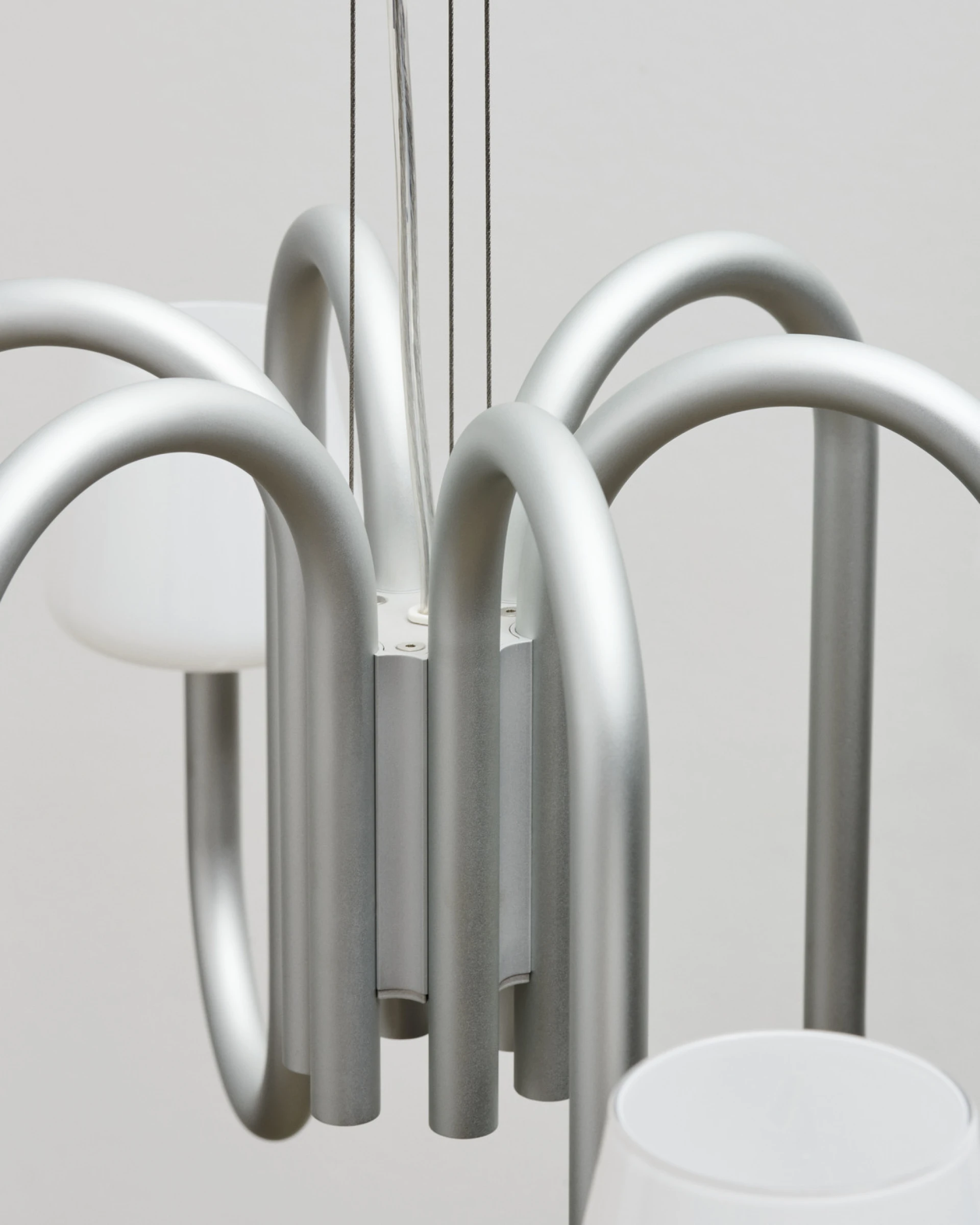 Apollo Chandelier 745 White opal glass