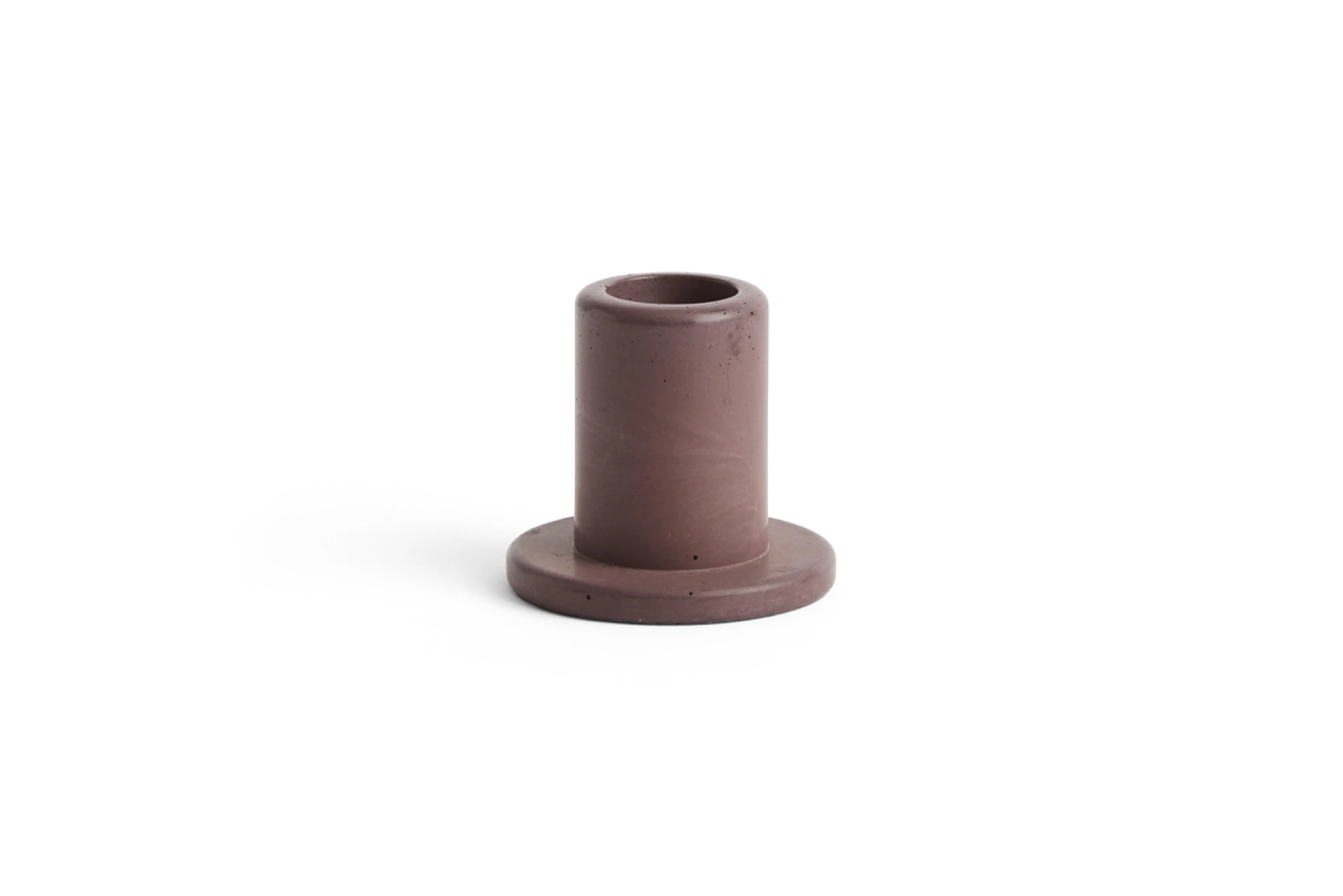 Tube Candleholder Concrete Small Bordeaux