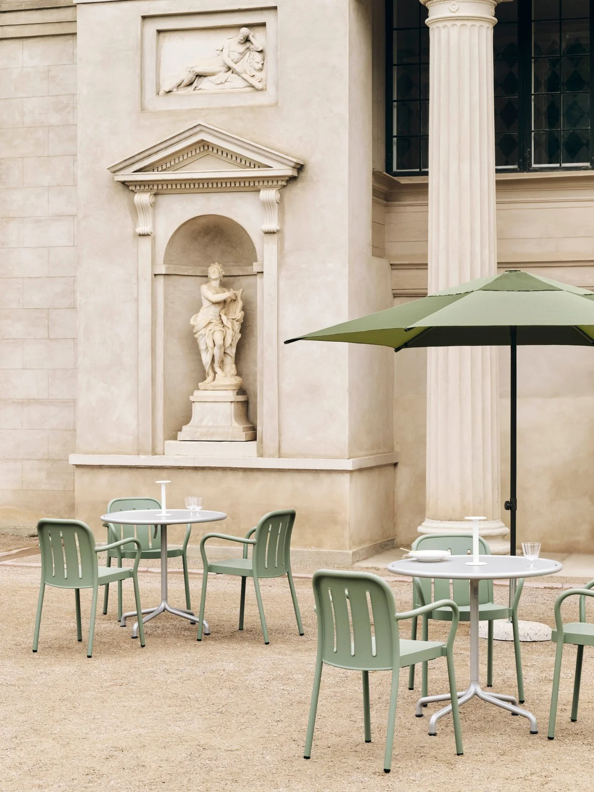 Terrazza Parasol Hexagon Green and dark green