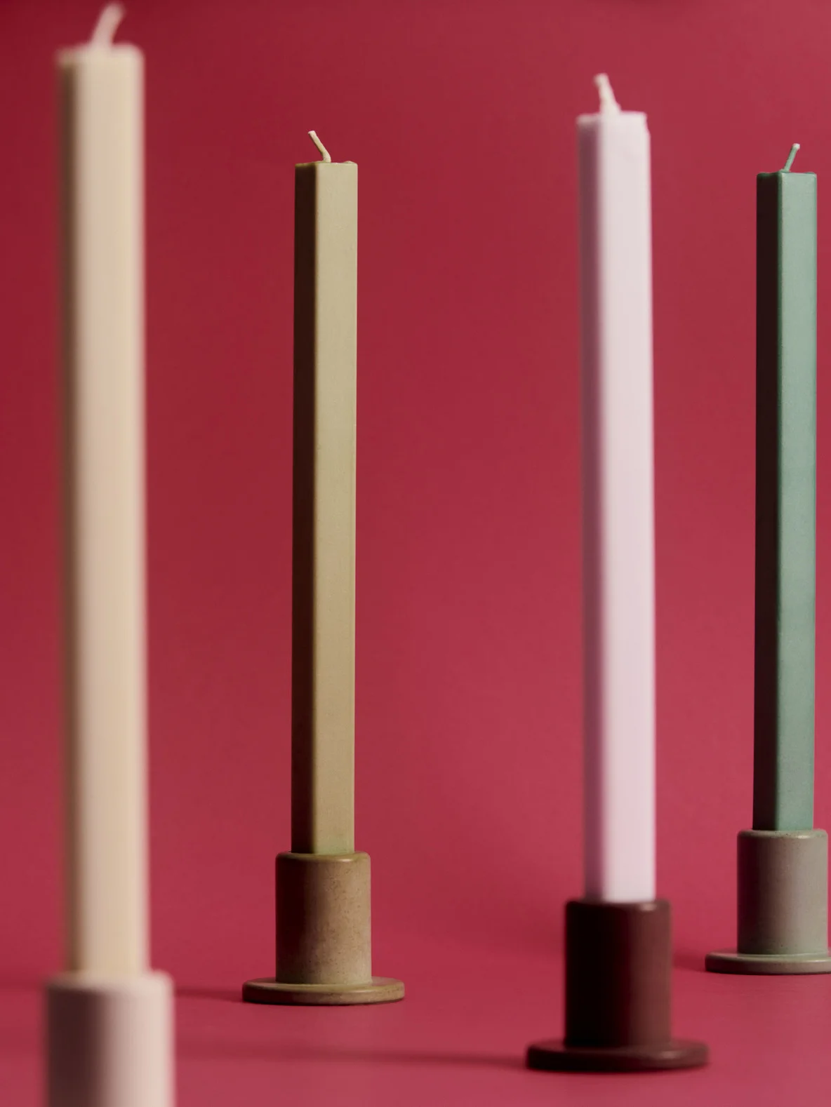 Hexagon Candle Pastel Set of 4