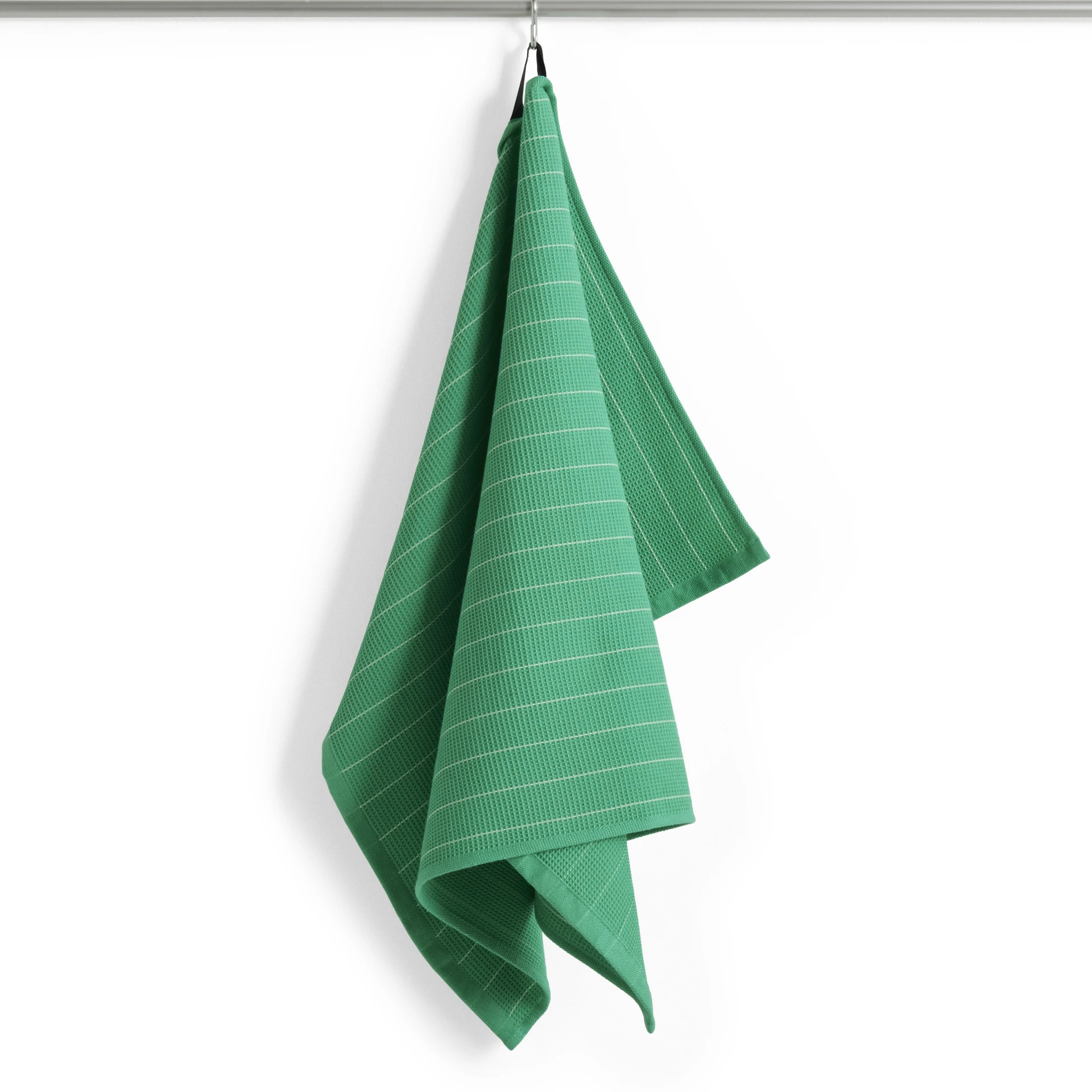 Canteen Tea Towel Emerald pinstripe 